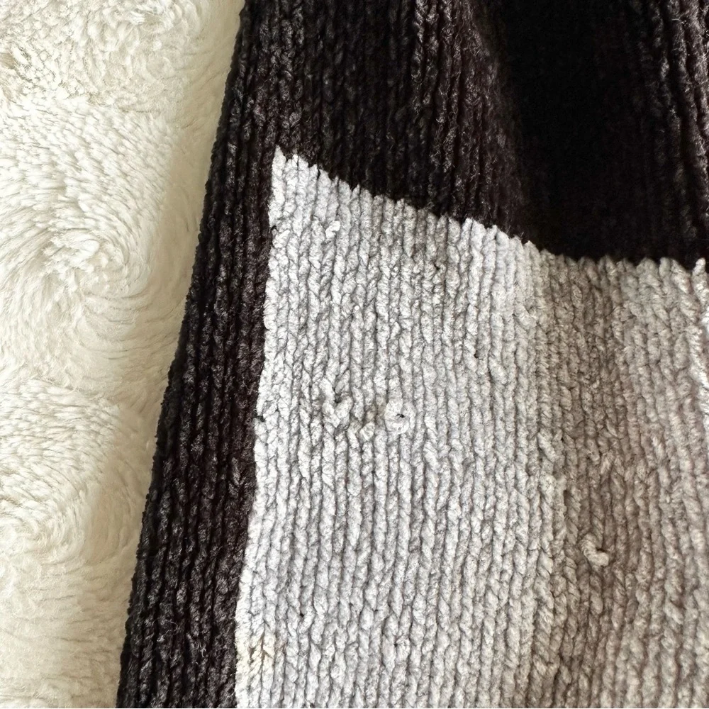 Vintage Alfred Dunner Sweater Womens 2X Red Black Colorblock Floral Retro READ - Picture 11 of 11